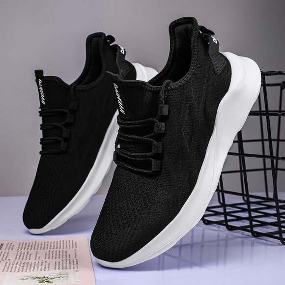 Brand New WOMEN Black White Ethylene Vinyl Acetate Running Walking Sneakers - Picture 6 of 9